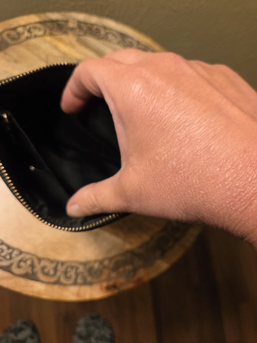 Dooney & Bourke Black Logo Wristlet Clutch